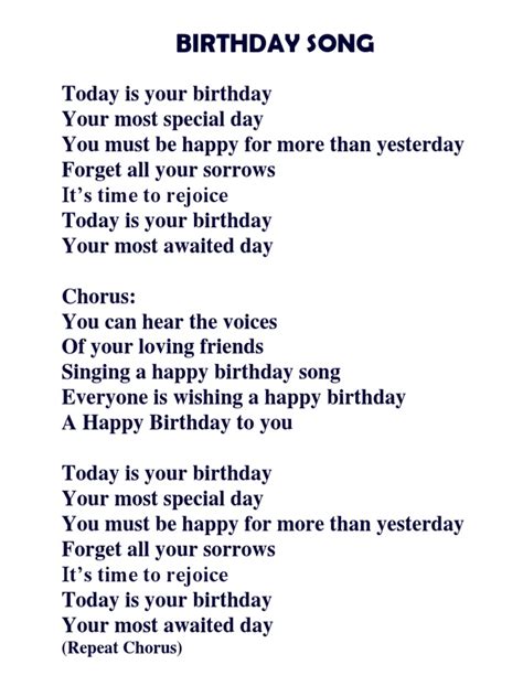 song happy birthday to you lyrics|happy birthday song lyrics original.